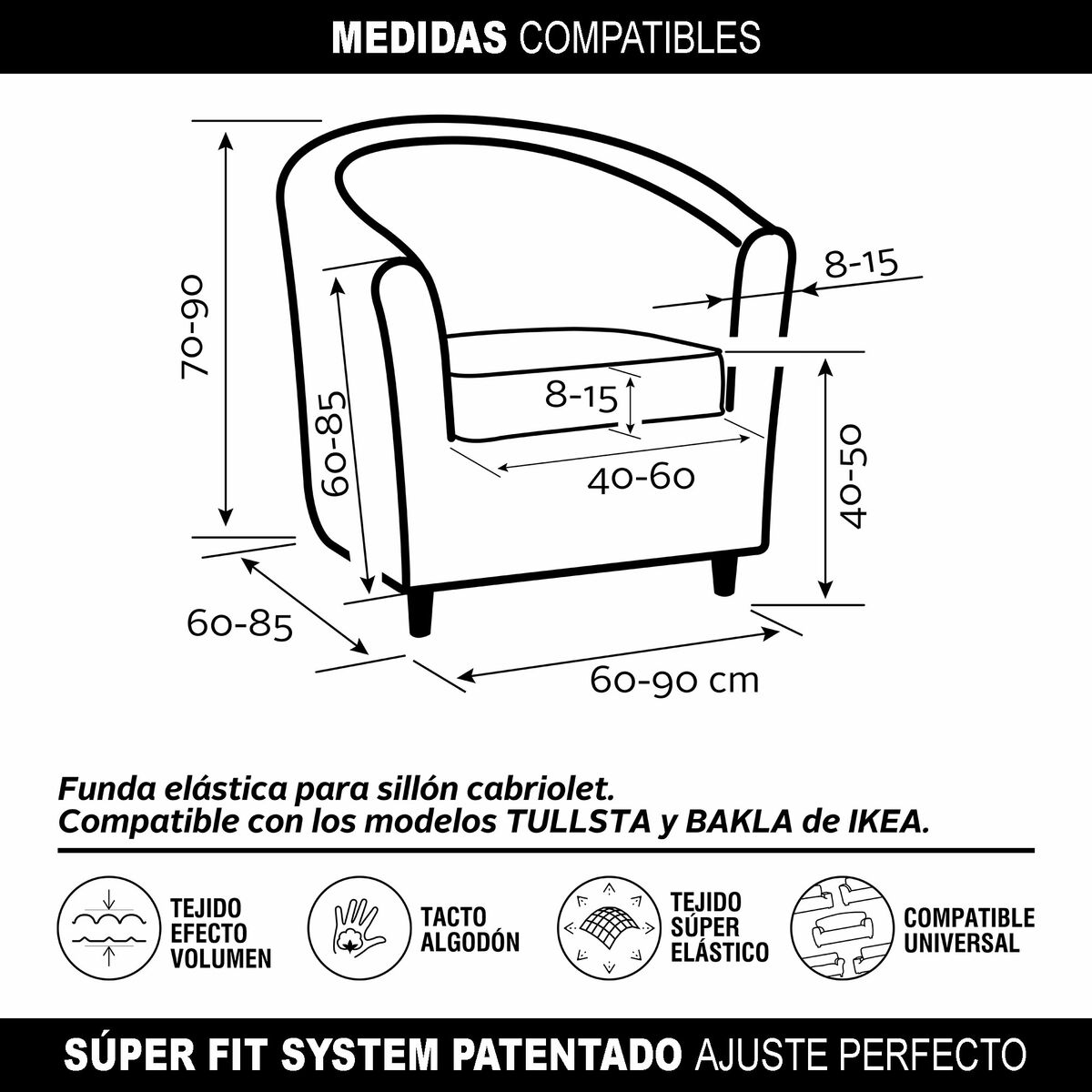 Capa para poltrona Sofaskins (Recondicionado A)